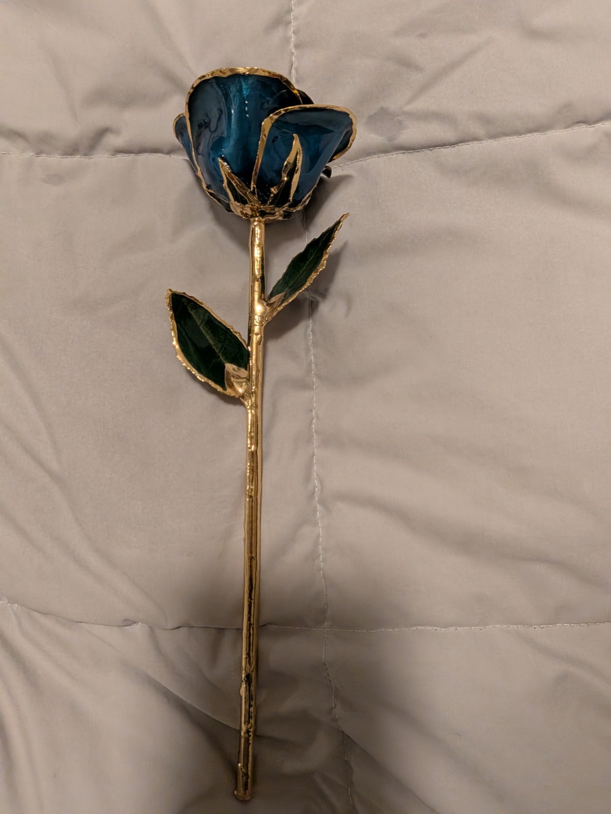 Vintage Glass Forever Rose Figurine Crystal Decorative Collectible Romantic