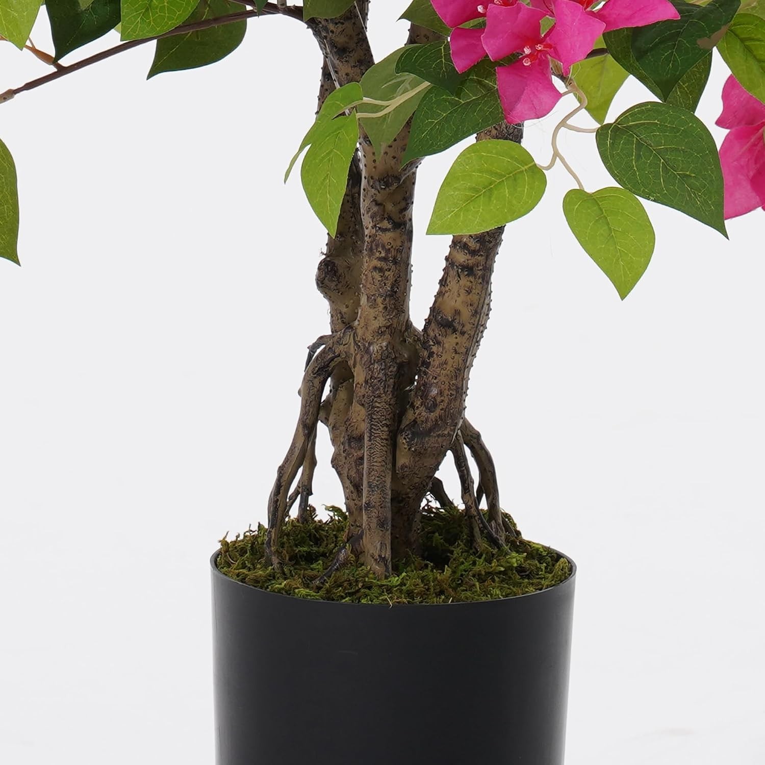 2 Pack Artificial Bougainvillea Tree, 3FT Small Fake Flowering Plant with Pink