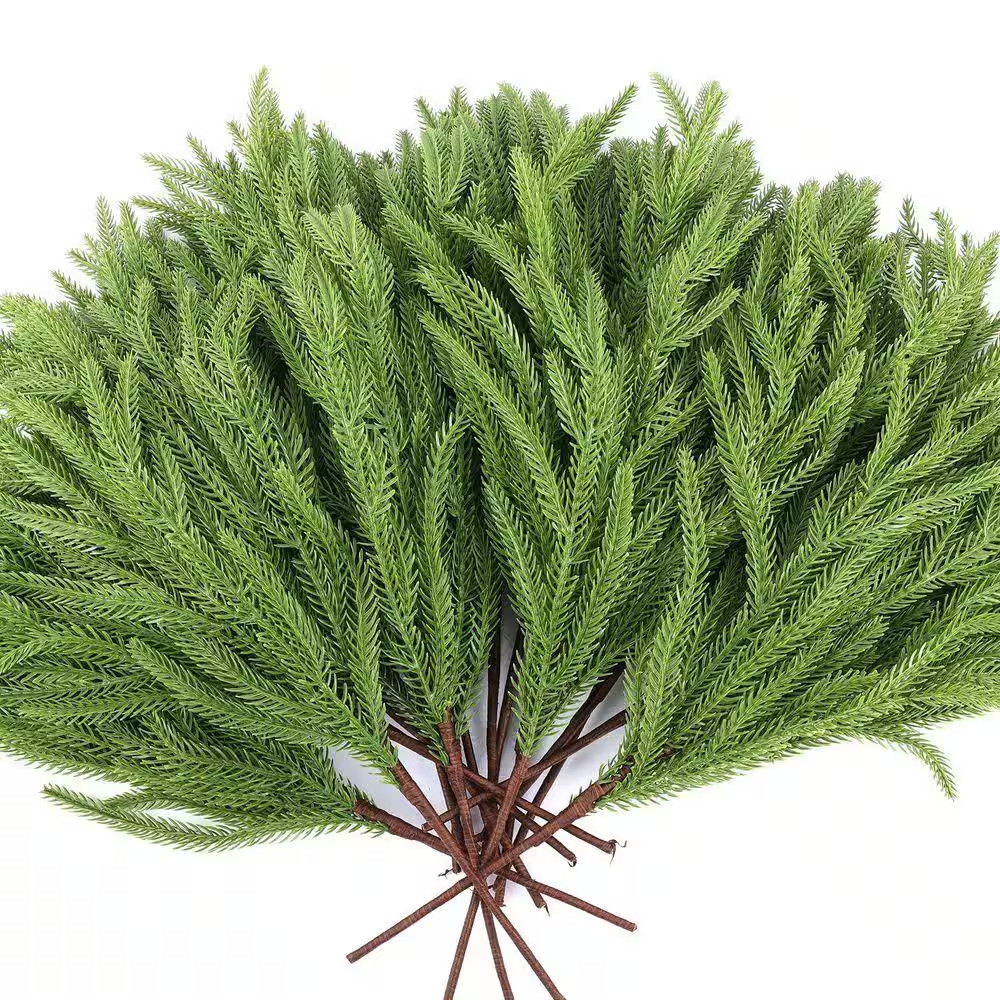 Norfolk Pine Series 17.7 In. Green Artificial Plant Pine Branches Faux Christmas