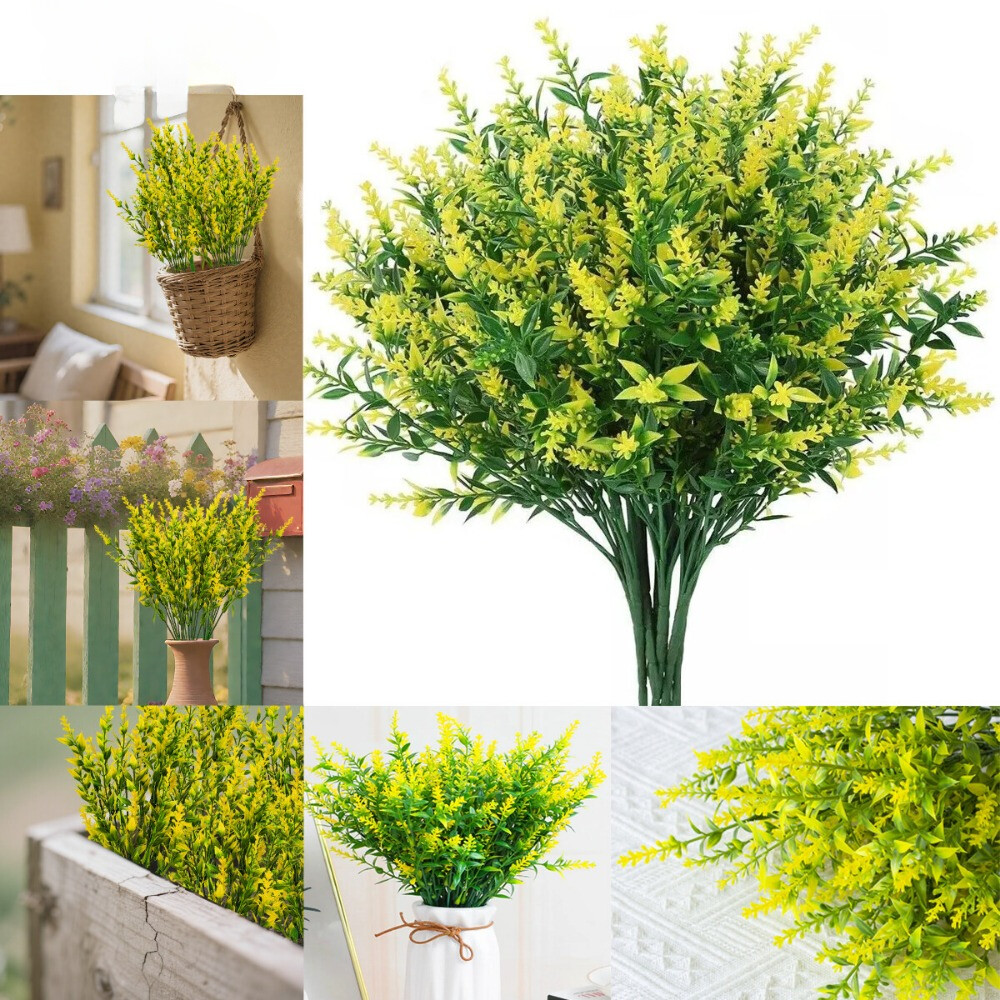 8Pcs Set of Artificial Lavender Simulated Plants Home Outdoor Garden Decoration