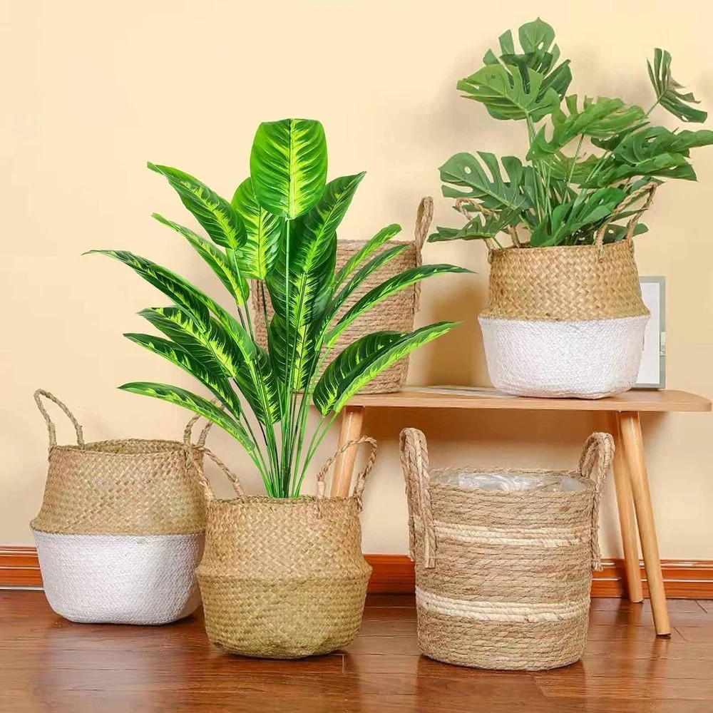 Rozwkeo Artificial Plants in Pots Large Fake Tree Floor Faux Tropical Plants …