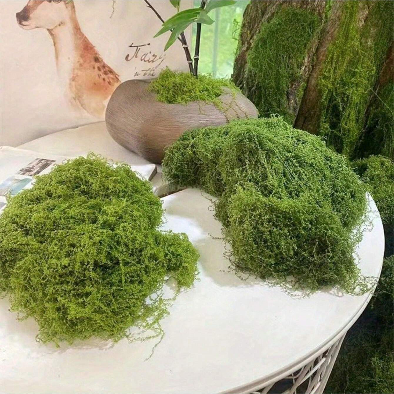 300g Artificial Moss Fake Green Plant Simulation Grass Centerpiece Decor For DIY