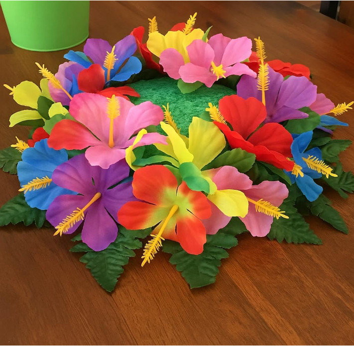 36 Pcs Artificial Hibiscus Flowers Faux Tropical Decor for Parties and Home Deco