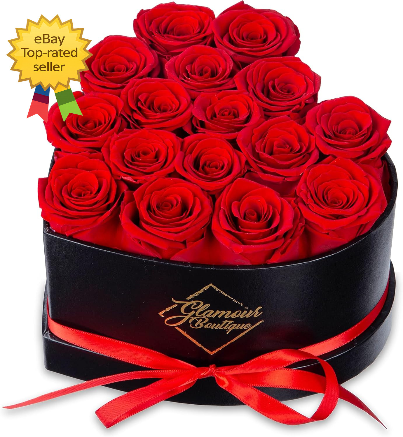 16 Flower Forever Heart Shape Box Eternal Preserved Roses Gift