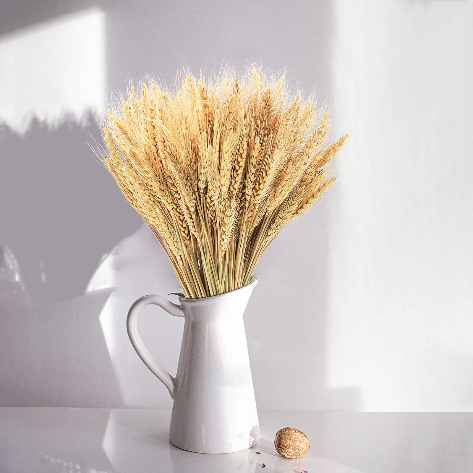 100 Stems 17.7 Inches Dried Wheat Stalks Dried Flowers 100% Natural for Home