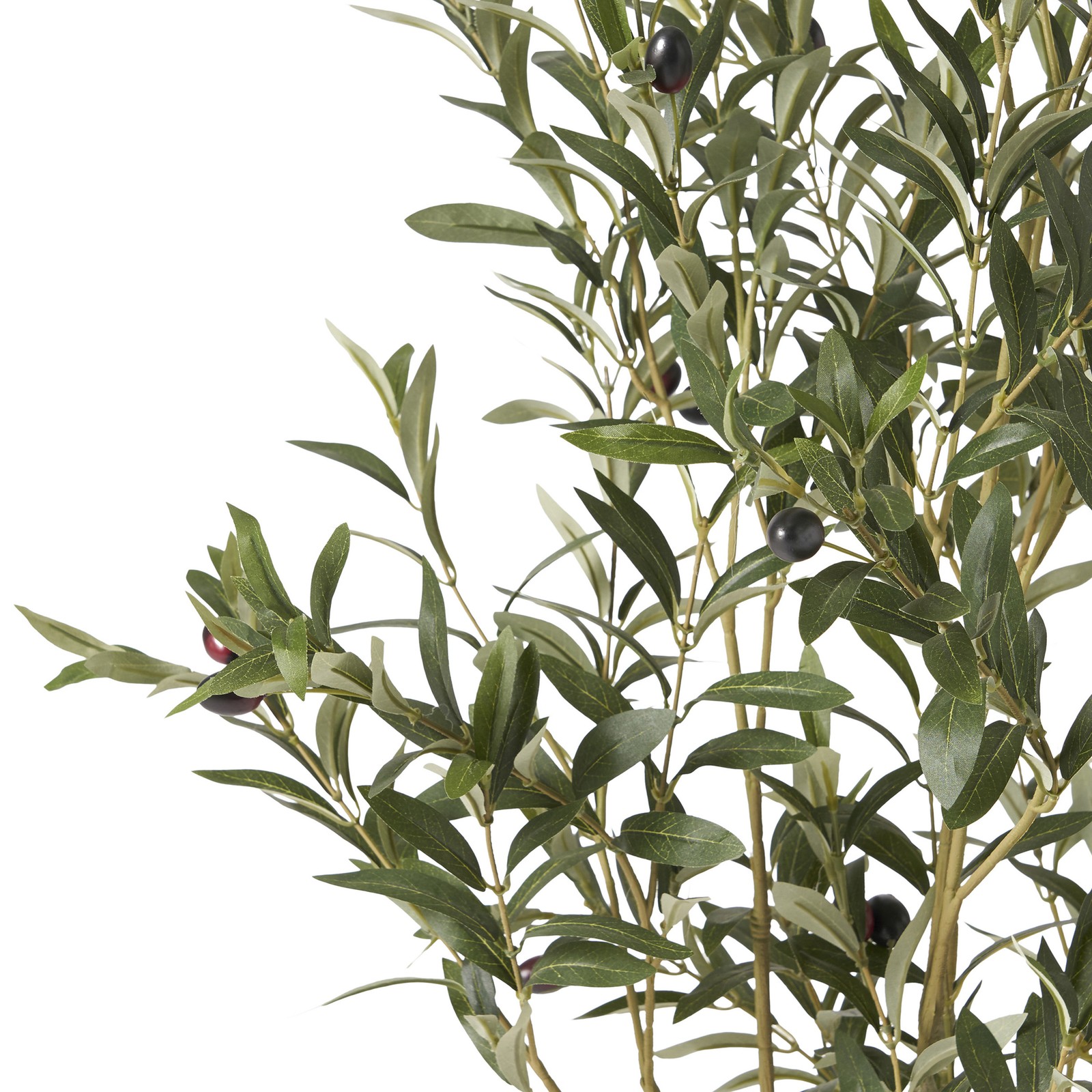47″ Artificial Olive Tree in Pot, Realistic Faux Greenery Home Decor