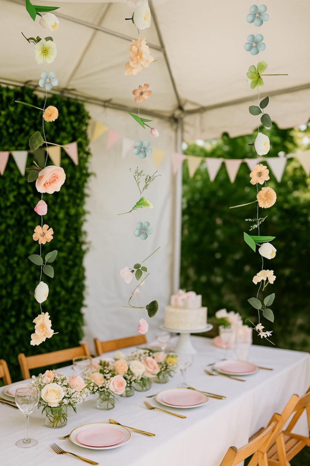 3 Pcs Artificial Flowers Hanging Decorations, 29.5ft Wildflower Daisy Garland…