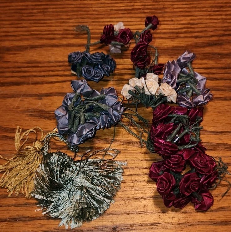 Lot of Nicole Fake Flowers & Tassels Lot Various Colors