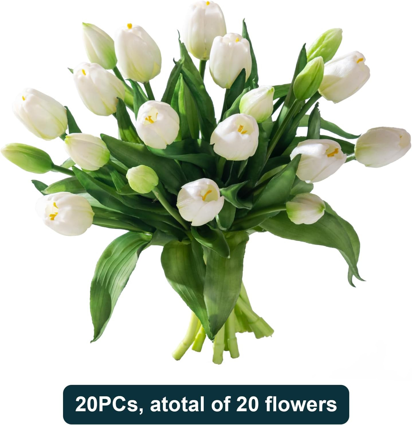 20PCS Artificial Tulip Silk Flowers in Gift Box – Perfect for Home & Events