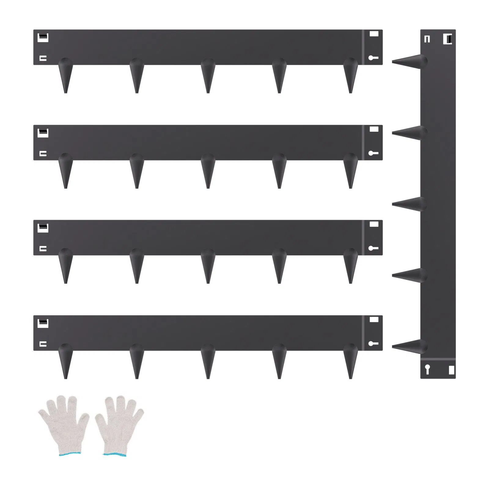 Steel Landscape Edging, 5 Packs 39 x 4 in Rust-Resistant Metal Landscape Edging