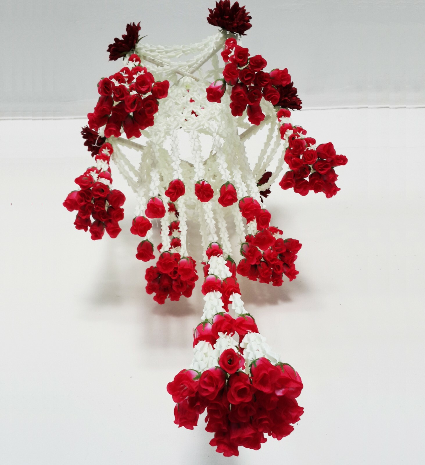 Flower Chandelier, Flower Hanging Mobile, Artificial Flower Garland, Floral Art
