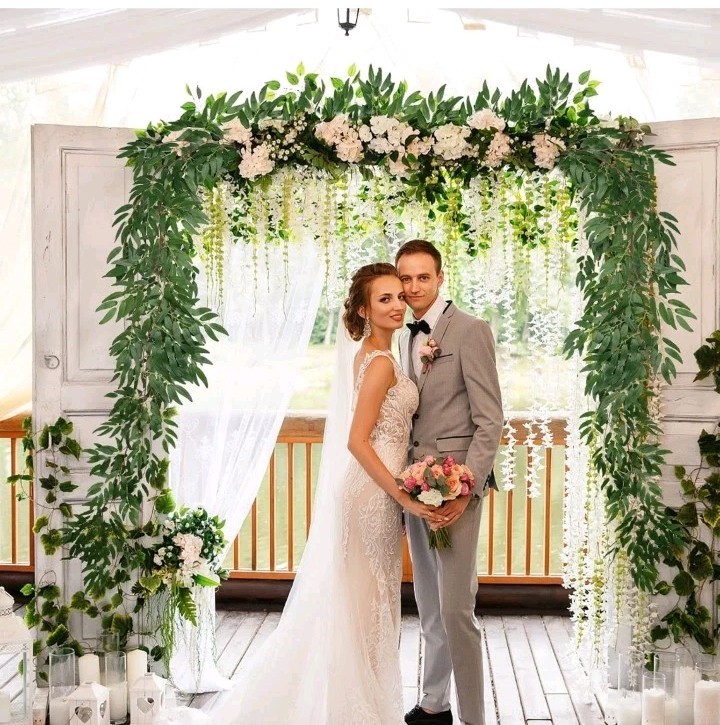 RECUTMS Artificial Willow Leaves Vine Twigs 2Pcs 5.9Ft Fake Hanging Ivy…