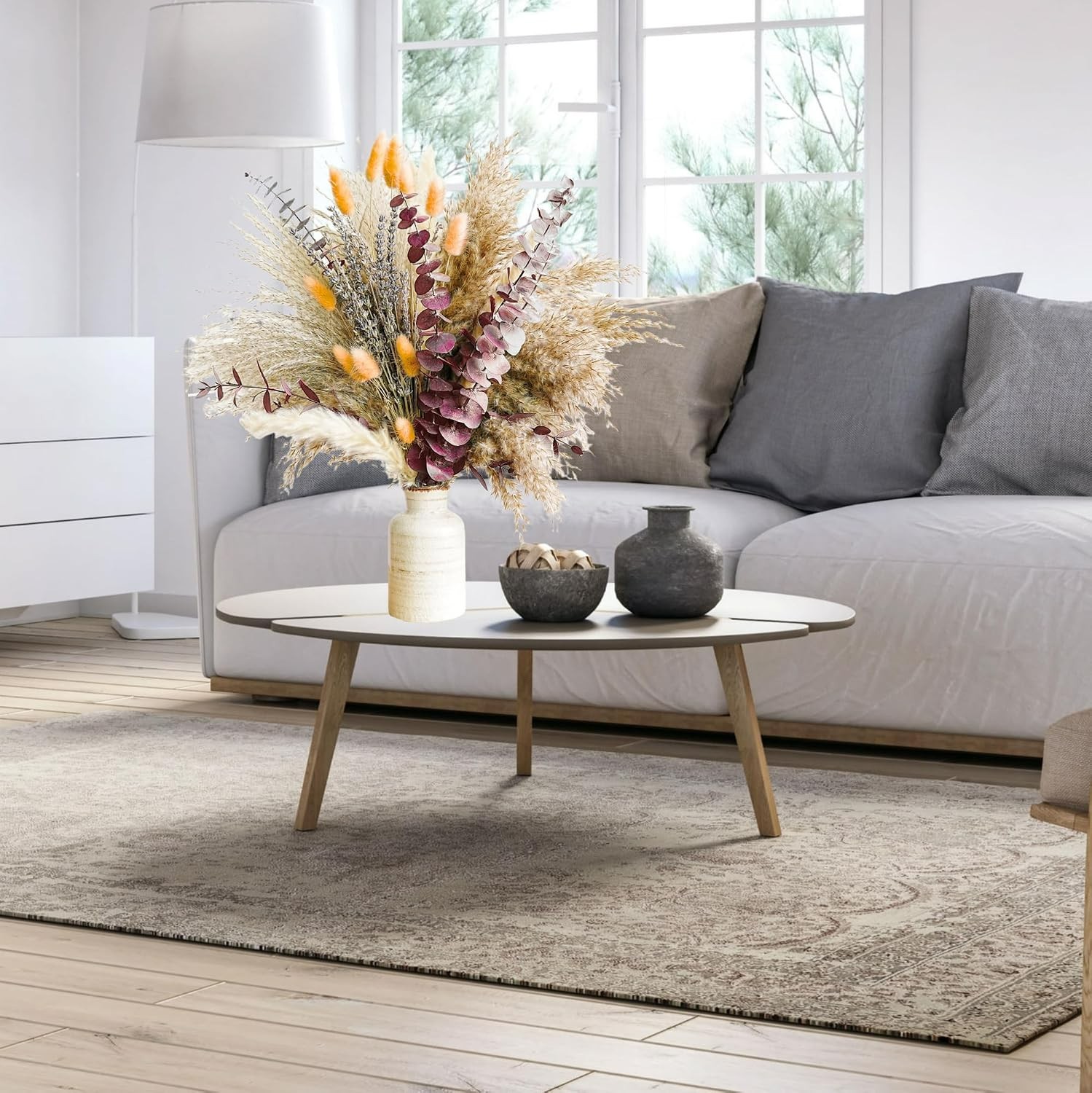 Versatile Fall Floral Decor Bouquet – Pampas Grass & Lavender for Home & Gifts