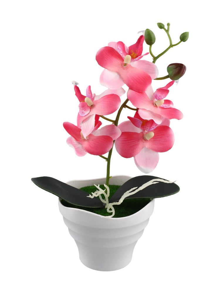 Artificial Butterfly Orchid Flower Plants In Pot Fake Home Wedding Party Decor