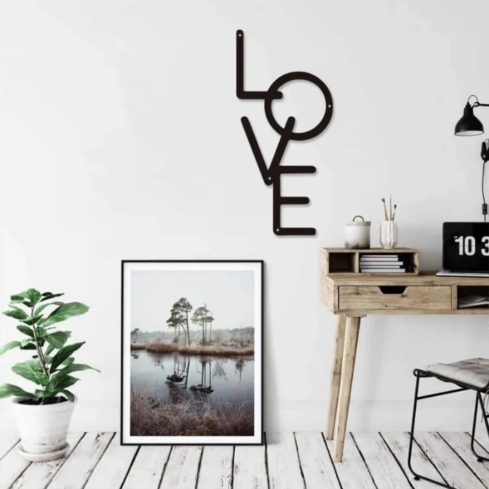 “LOVE” Vintage Metal Sign Wall Art – Nursery Bedroom Living Room Home Decor