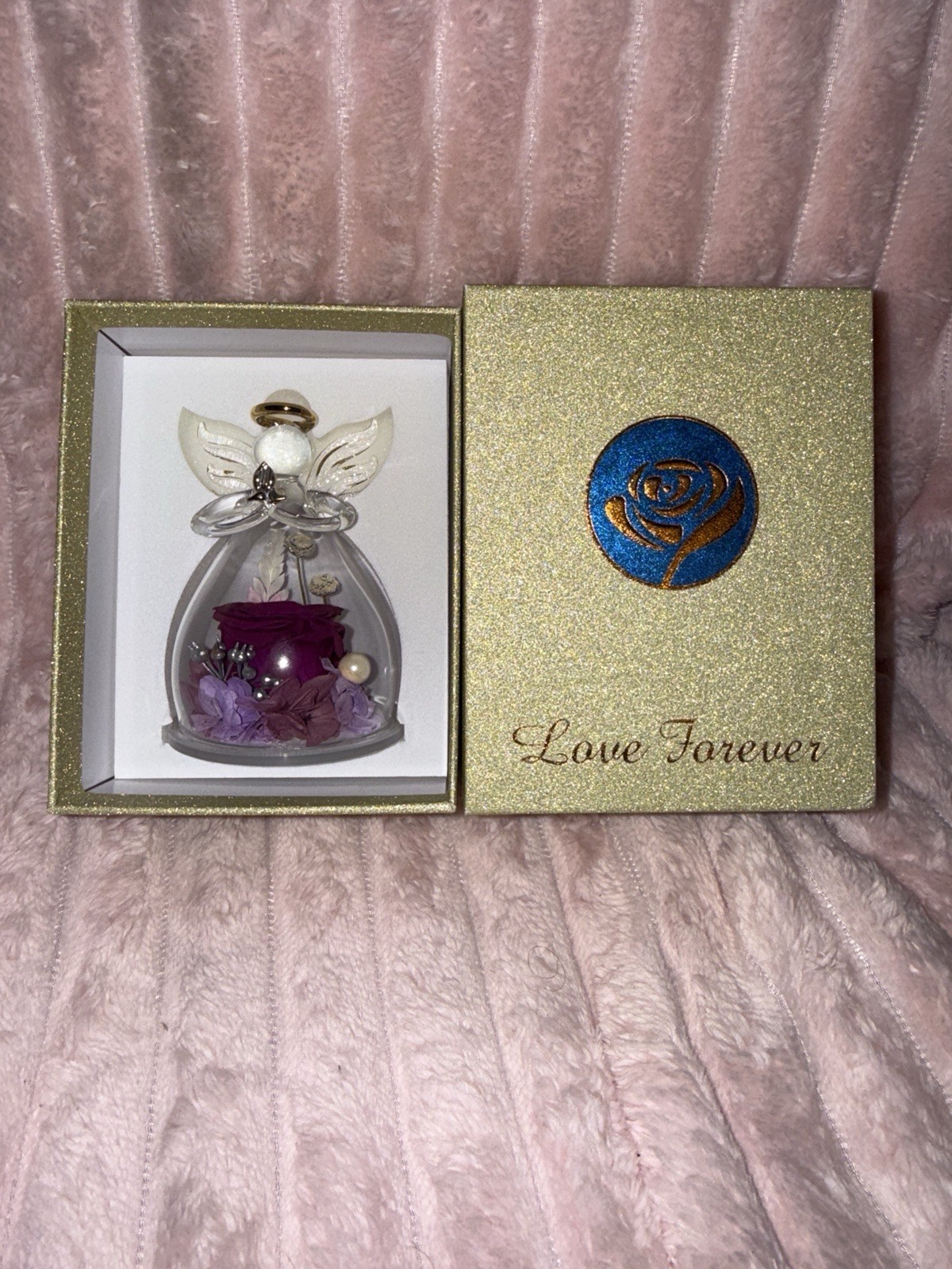 The Million Roses Purple Preserved Rose Flower Box Arrangement & Centerpiece