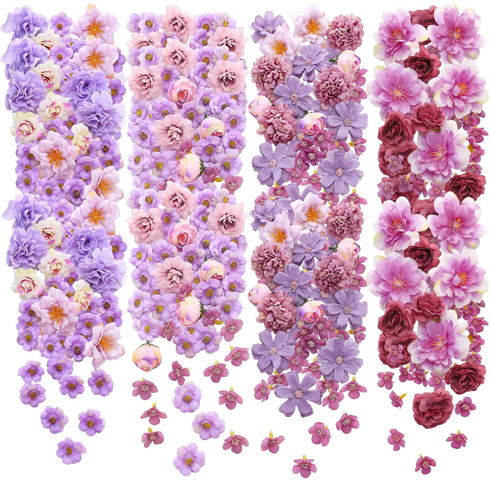 120 Pcs Artificial Flowers Bulk Mini Silk Flower for Crafts Fake Small Flower…