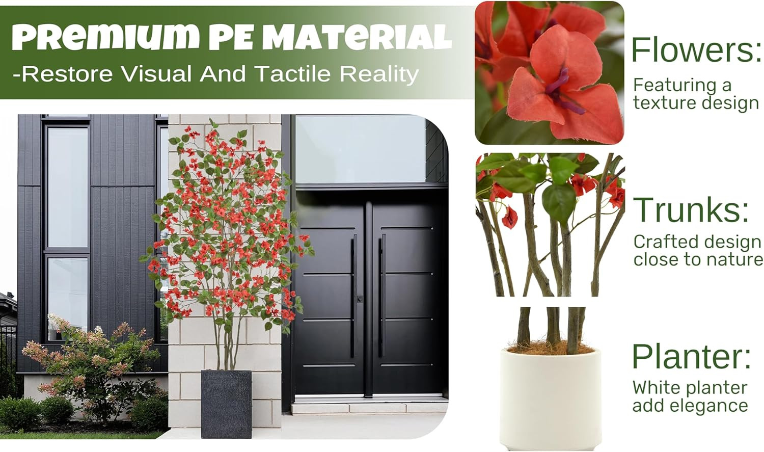 6FT Artificial Bougainvillea Tree with 270 Flowers for Indoor/Outdoor Decor