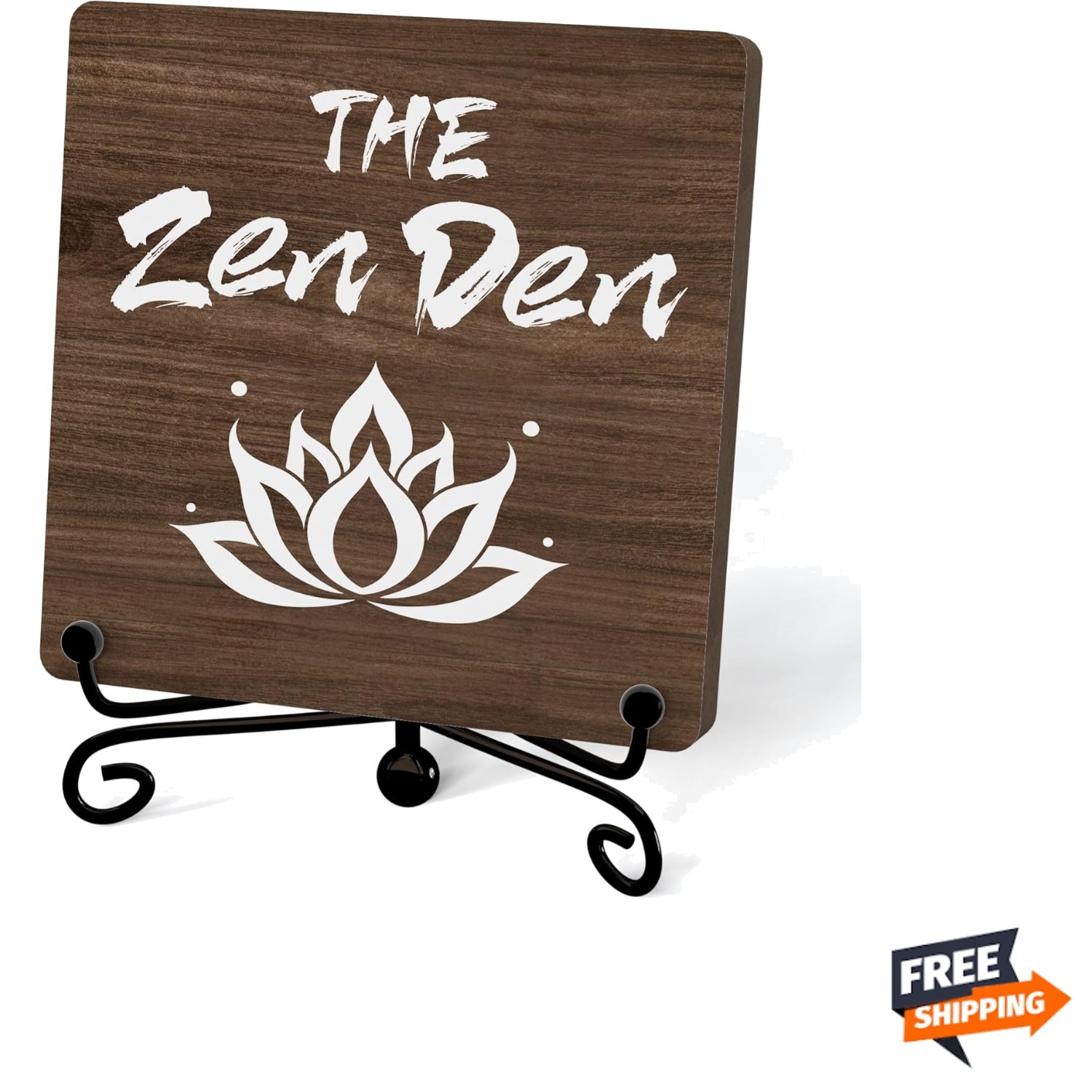 Zen Quote Wooden Desk Decor Inspirational Gift Tabletop Sign