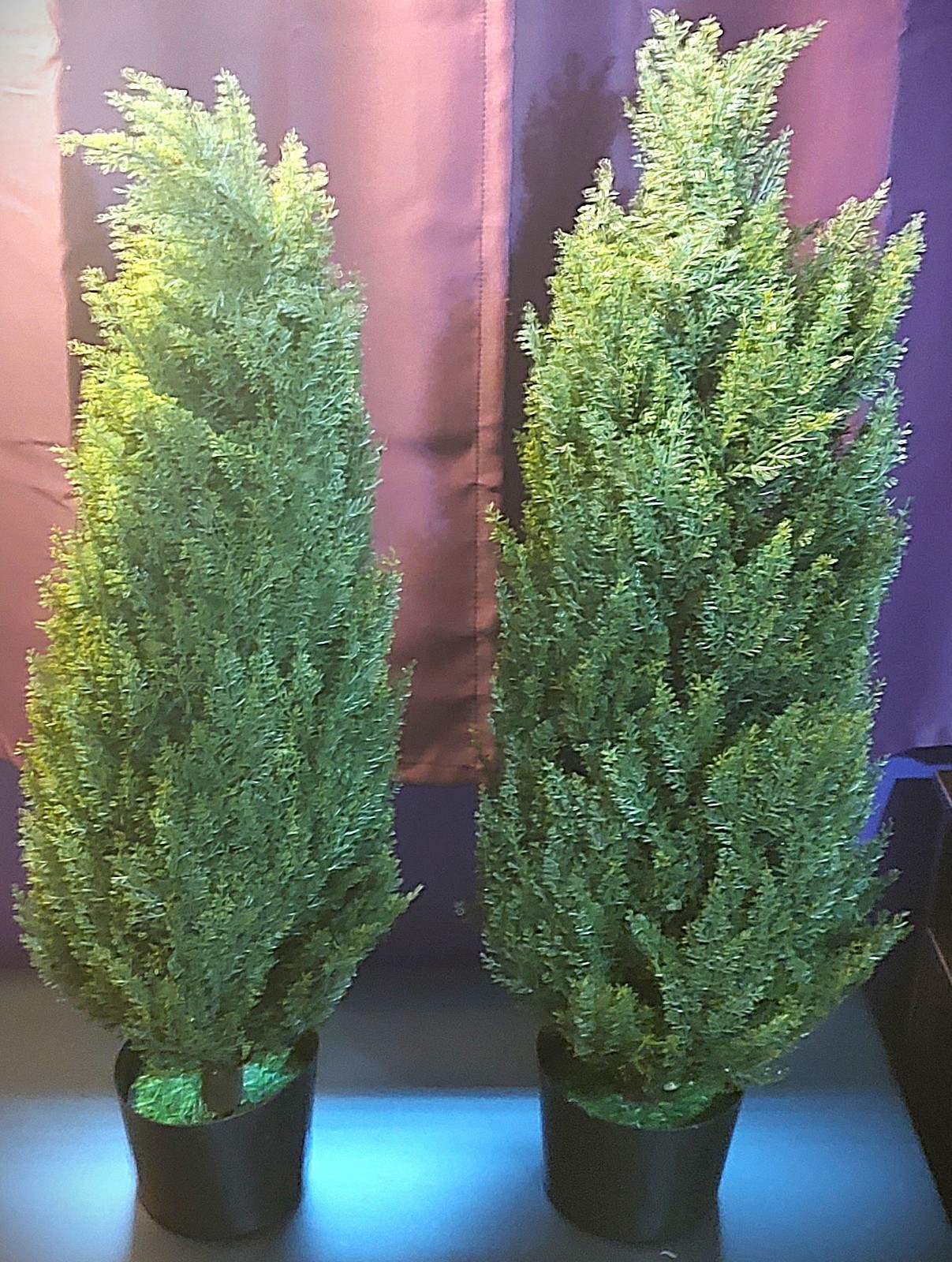 LPN – Artificial Topiary Cedar Trees 3ft Tall 2 Set, Indoor/Outdoor Plant Decor