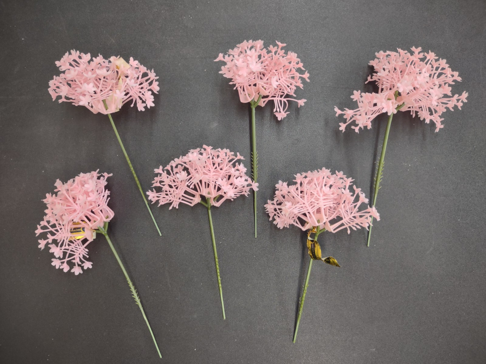 24 Pieces Vintage Poly Flower Stems from the 1960s & Early 70s, New with Tags
