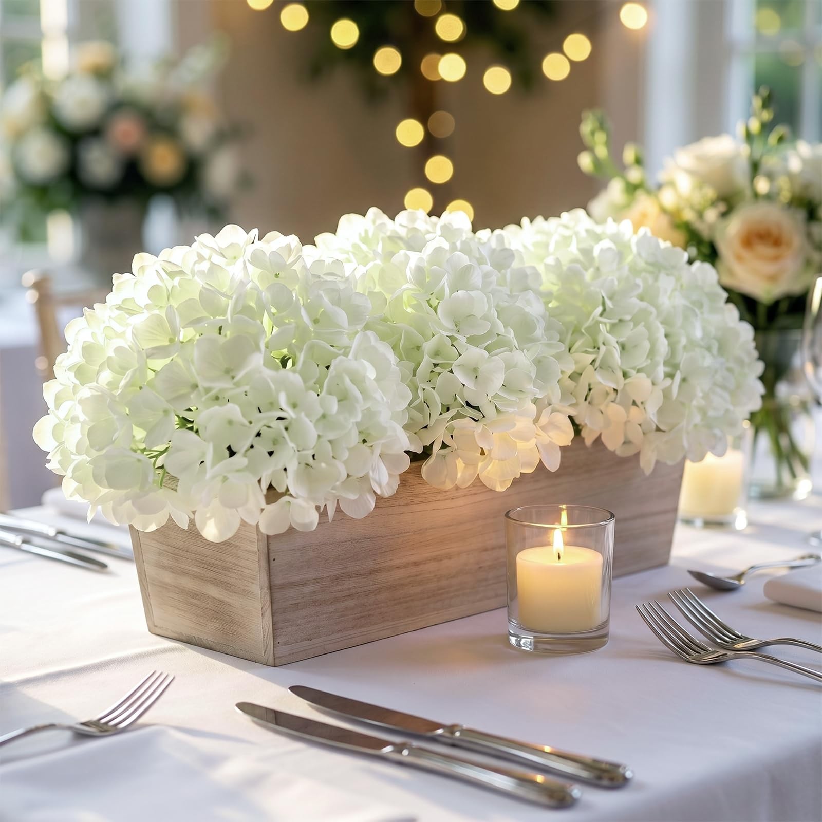 21″ Large Artificial Hydrangea Arrangement in Planter for Table Centerpiece, …