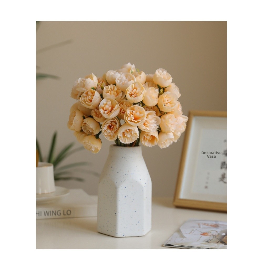 Artificial Silk Camellia Flowers for Wedding Photography and Home Decoration