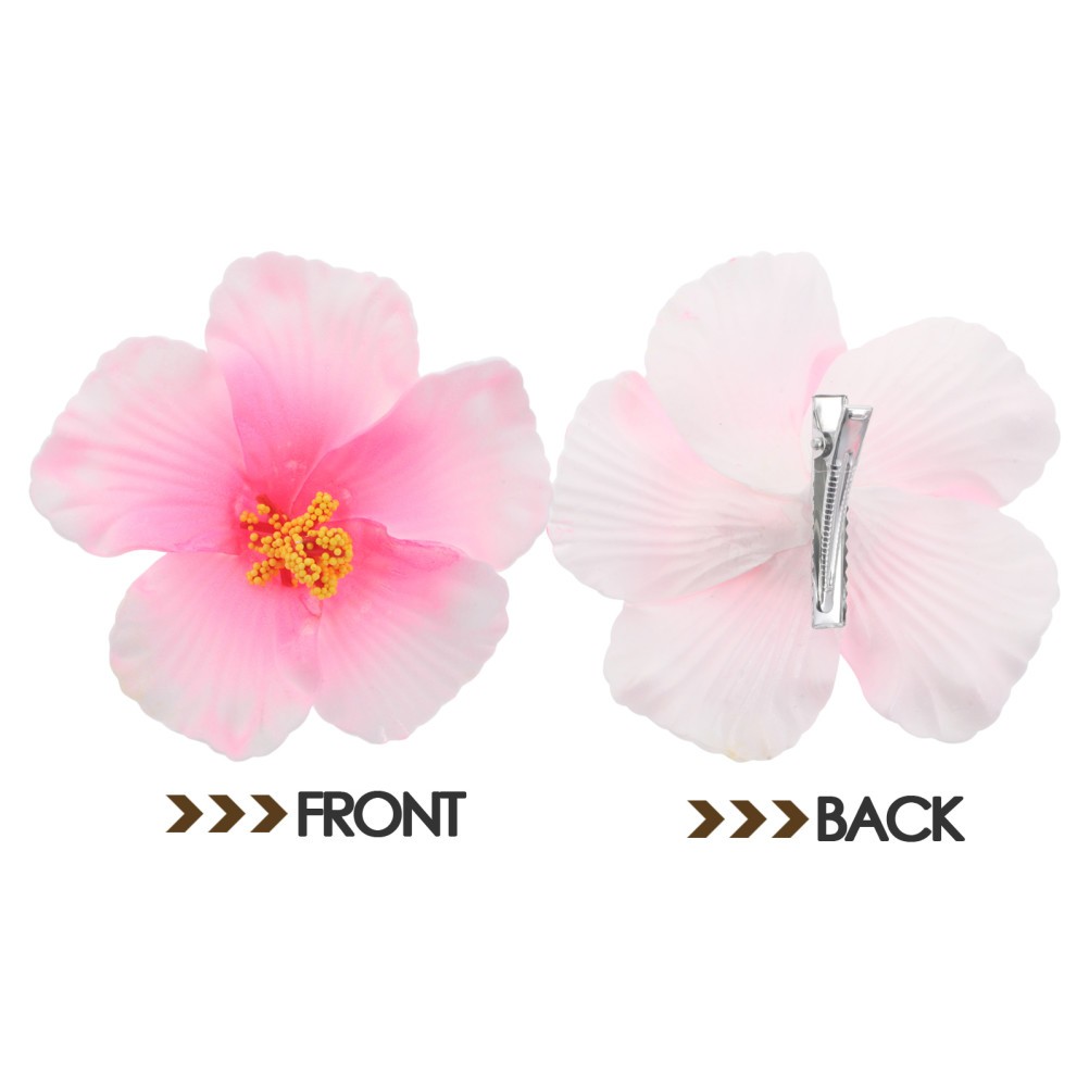 10Pcs Reusable Pink Hawaiian Hibiscus Flowers for Party Favors and Decor