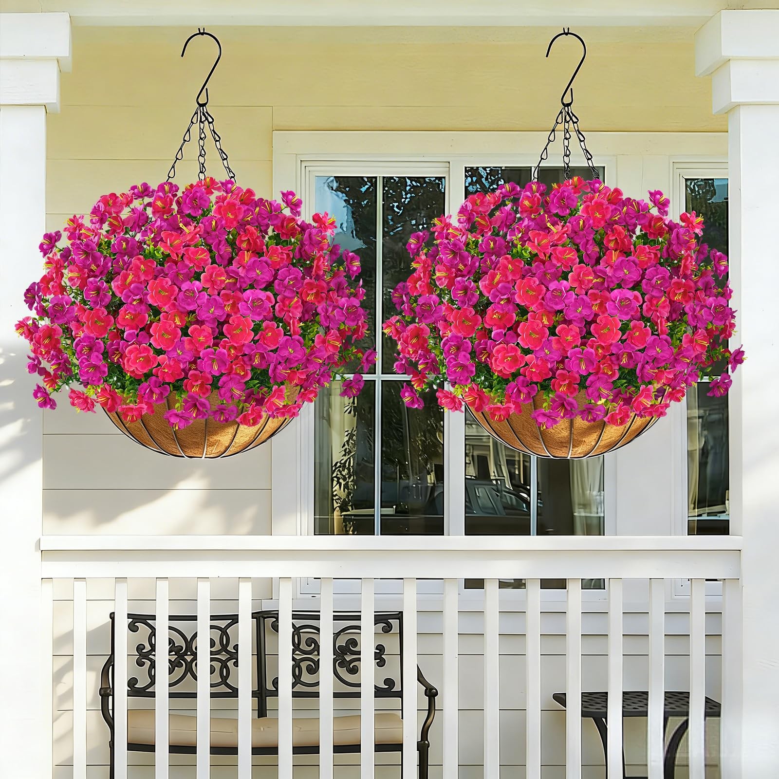 24 Bundles Look Real Artificial Flowers for Outdoors, Realistic Fake Outdoor …
