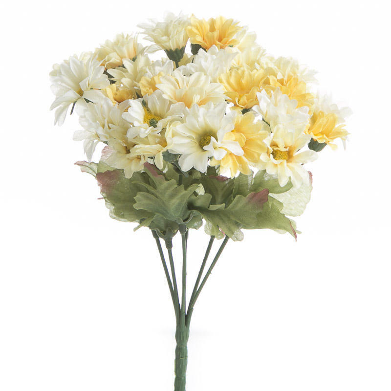 Factory Direct Craft Group of 4 Petite Yellow and White Daisy Bushes