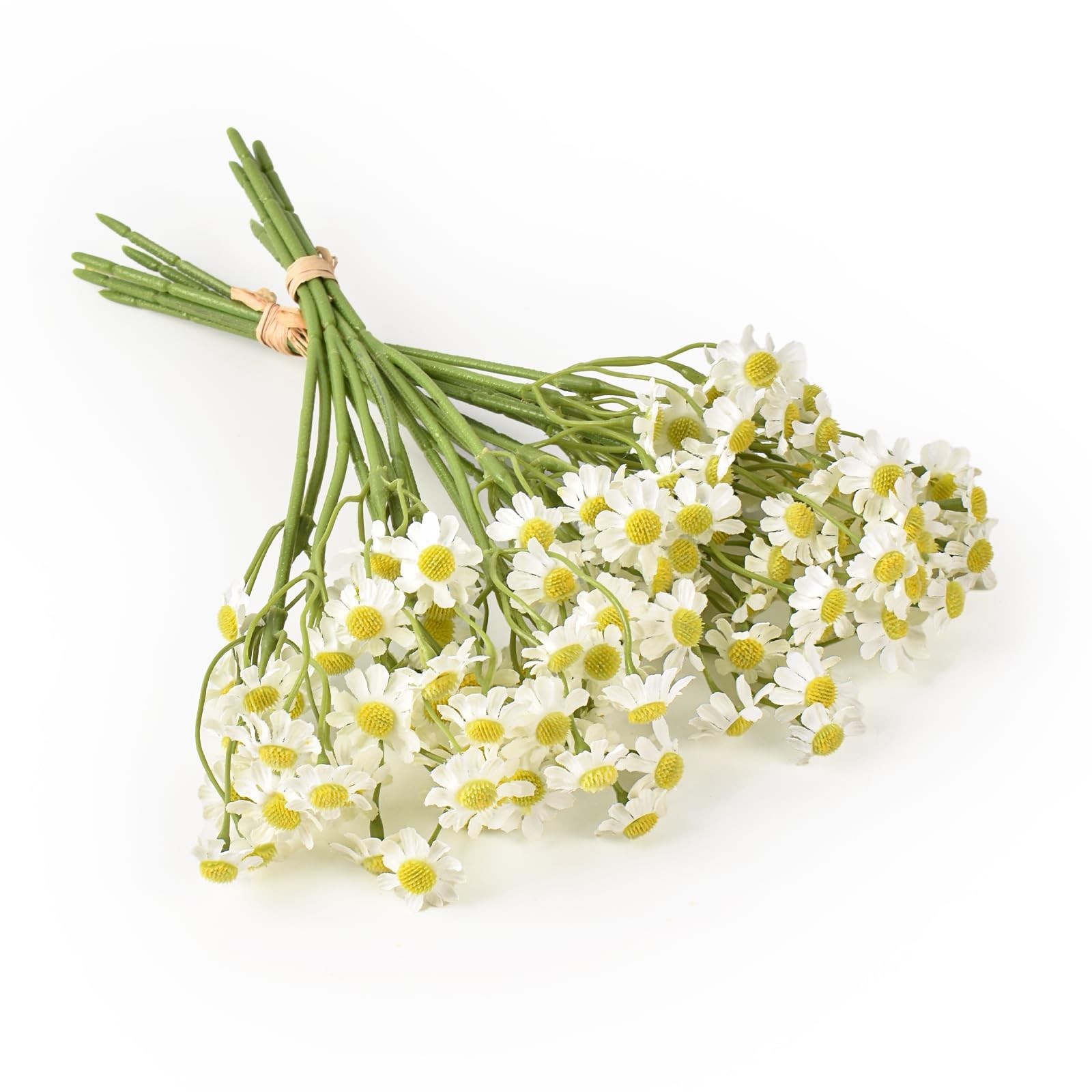 2 Bundles Small Artificial Daisy Flowers Bouquet Faux Silk Tiny Daisy Flowers