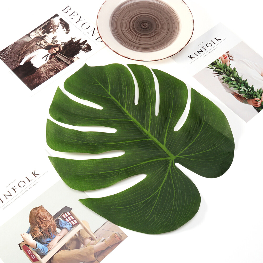 30PCS Artificial Palm Leaves Large Palm Leaves Hawaiian Leaves Decorations