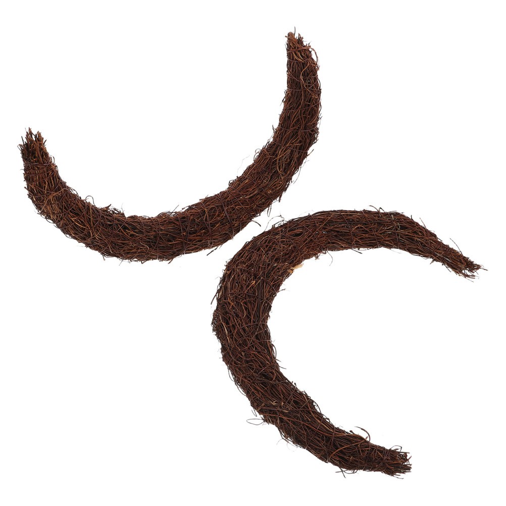 2 PCS Natural Rattan Vine Ring Branch Garland Twig Wreath Grapevine
