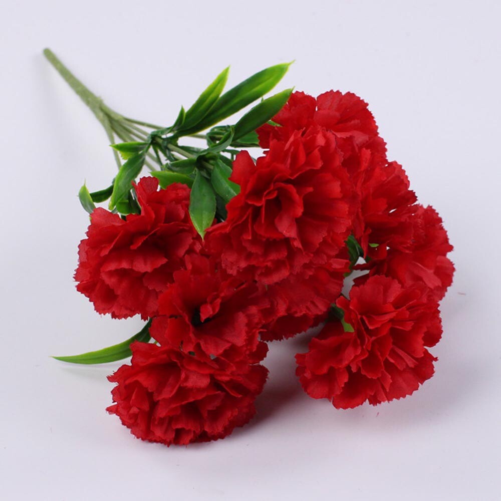 1PC Bright Artificial Carnation Fake Flower Bush Bouquet Home Wedding Decor