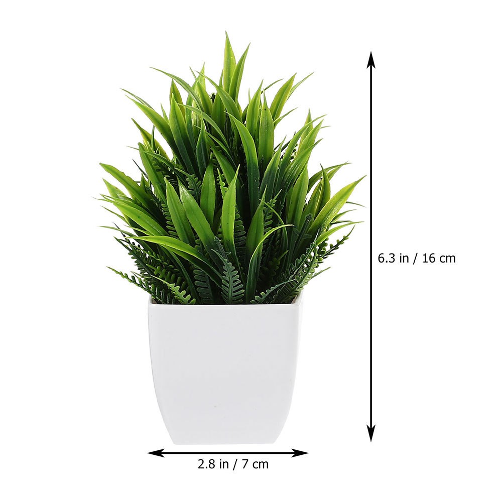 3pcs Artificial Green Plants Small Fake Plants in Pots Lifelike Potted Plants