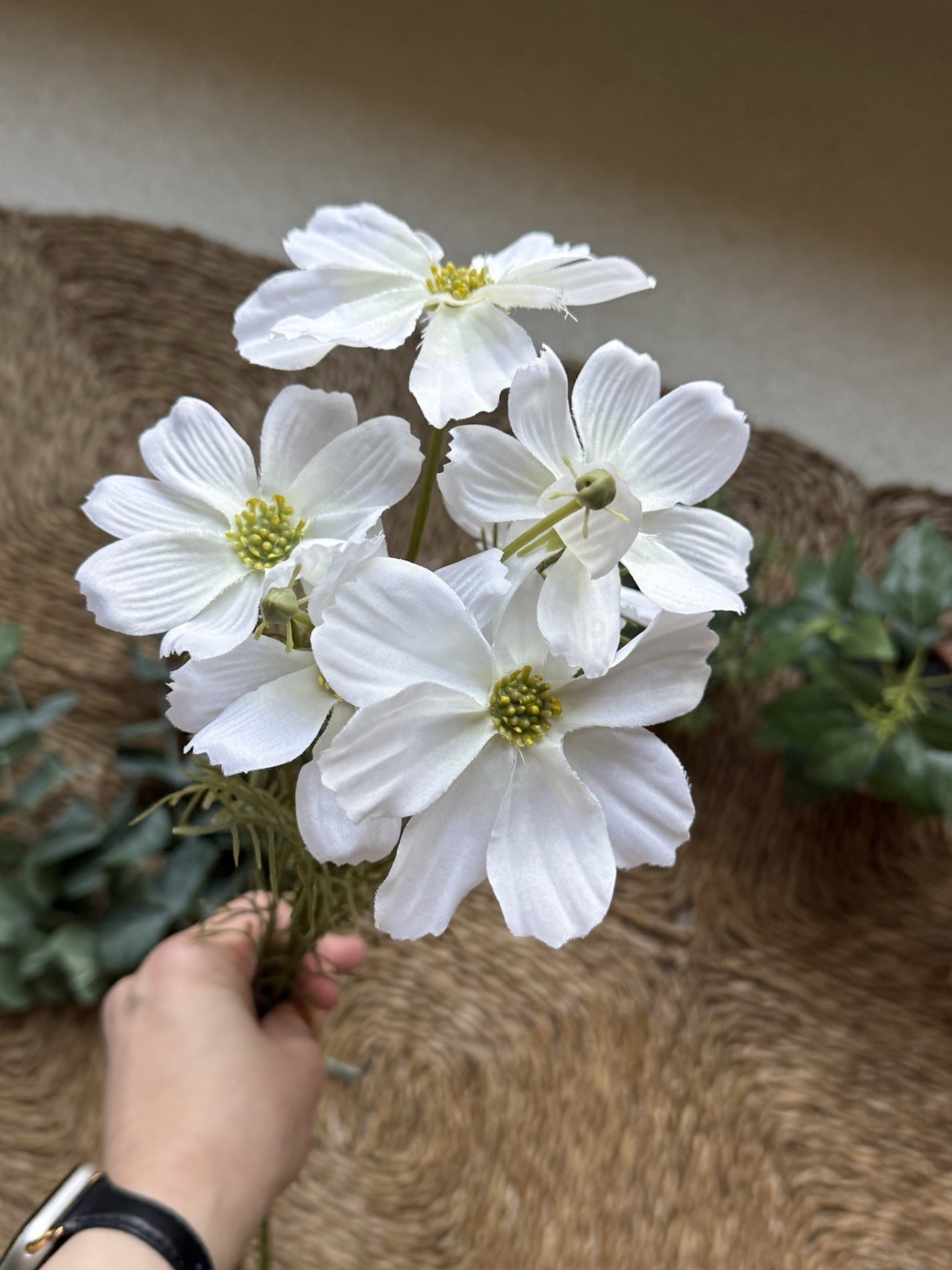 Hearth & Hand Artificial White Cosmos Stems