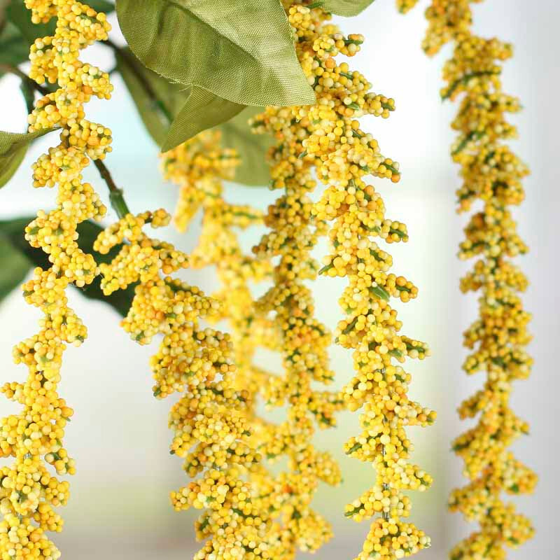 Flowing and Cascading Artificial Yellow Amaranthus sprays
