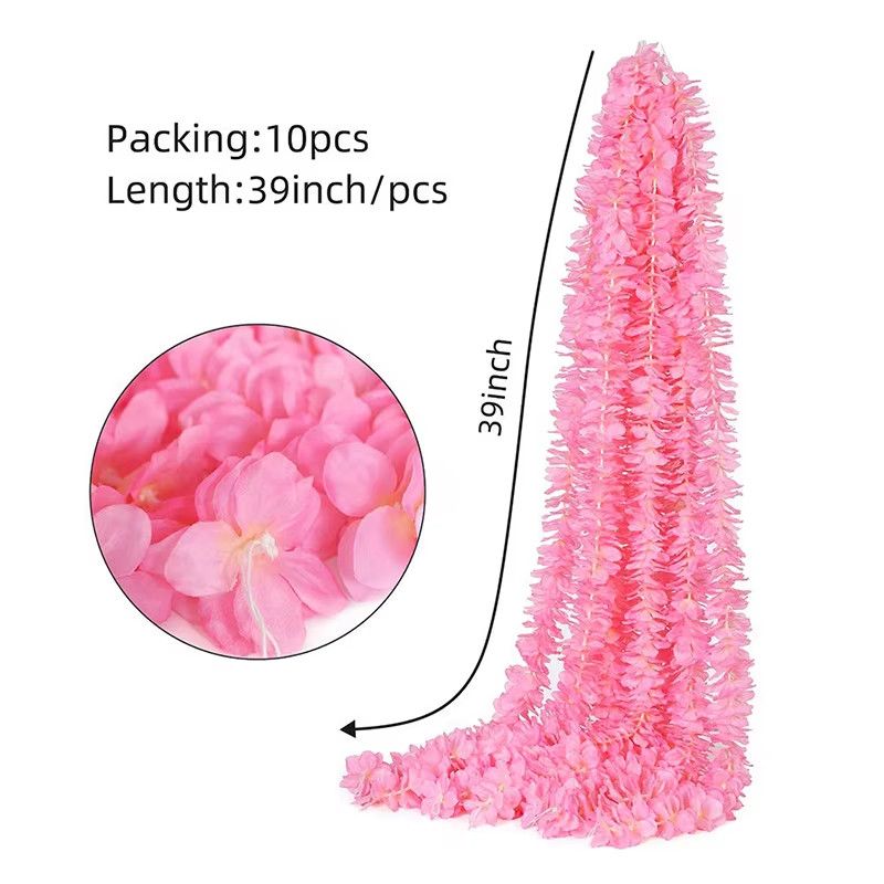 10pcs Artificial Wisteria Flowers Vine 29 Inches Long Tailing Flower Strings NEW