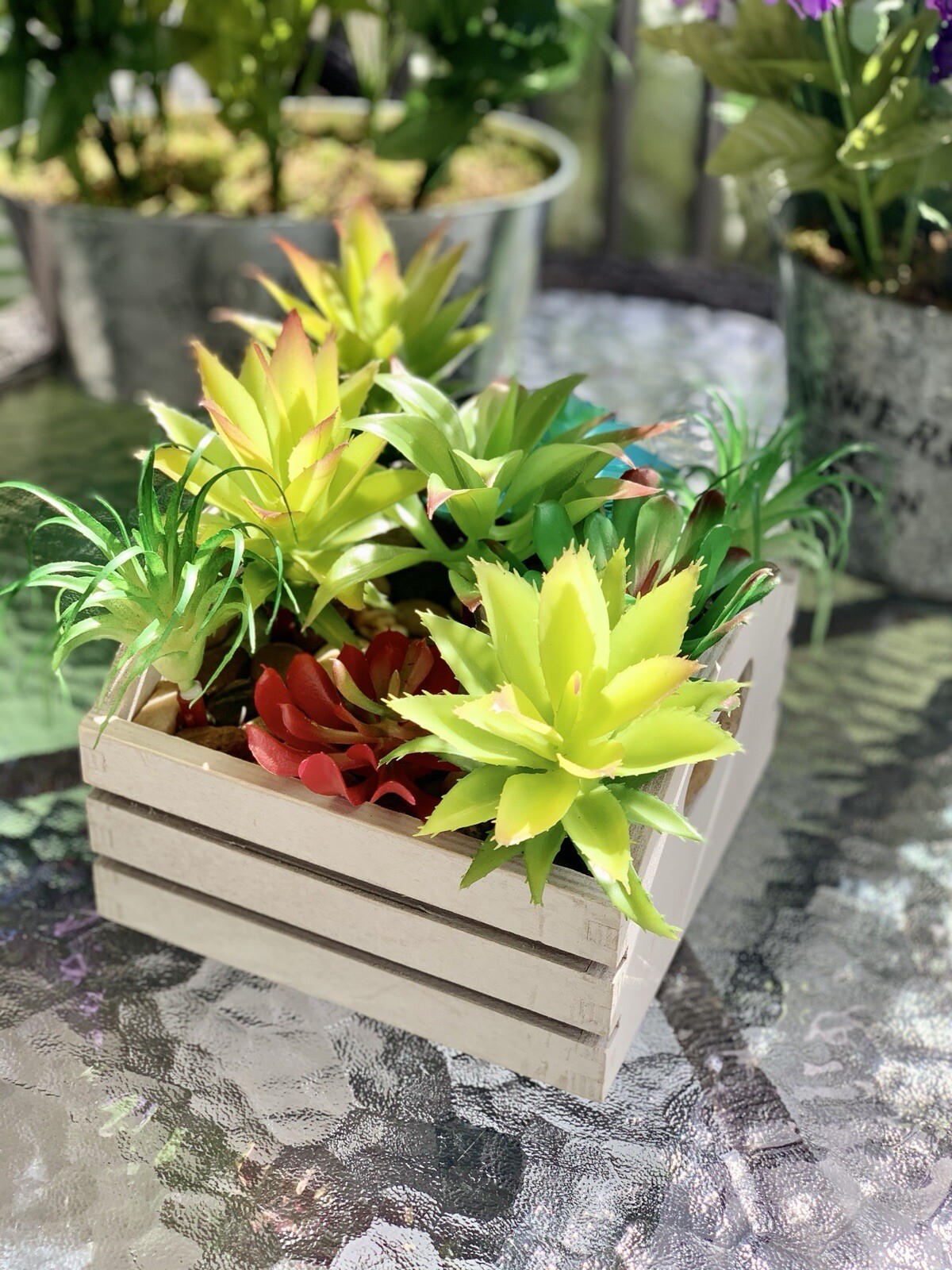 Flower Arrangement Artificial Succulent Flowers Garden and Home Decor CP00040