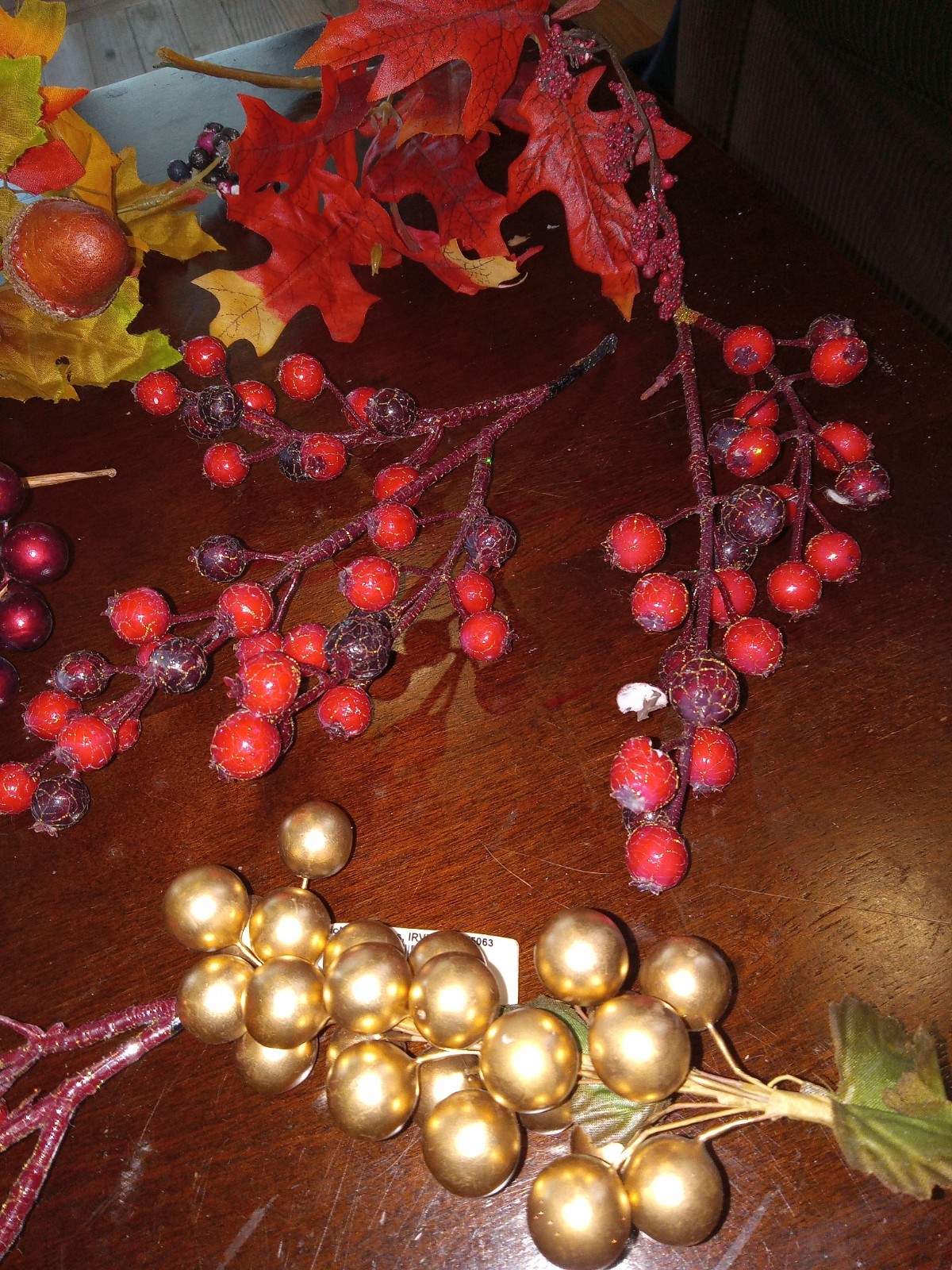 Lot Of Holiday Fall Berry Sprays Stems Harvest Artificial Home Decor Farmhouse