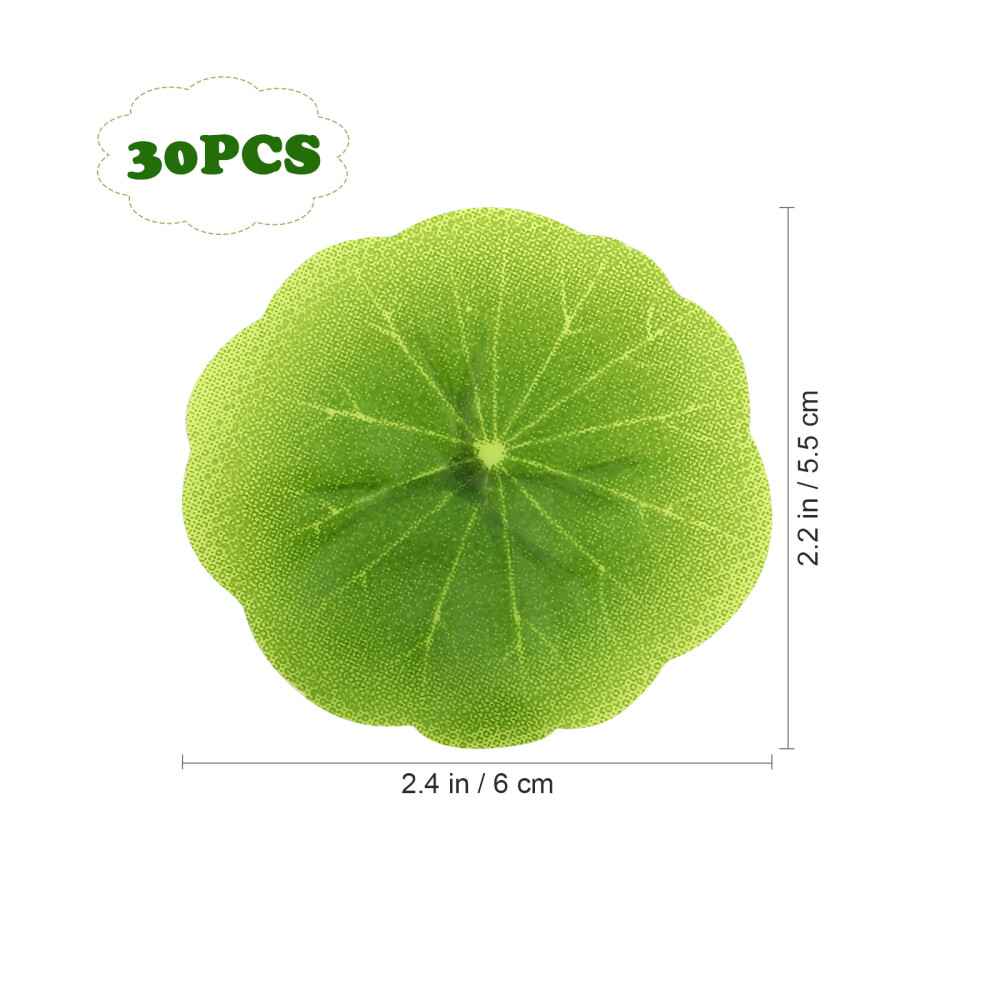 30PCS Artificial Lotus Leaves Realistic Water Lily Pads Plastic Lotus Leaves