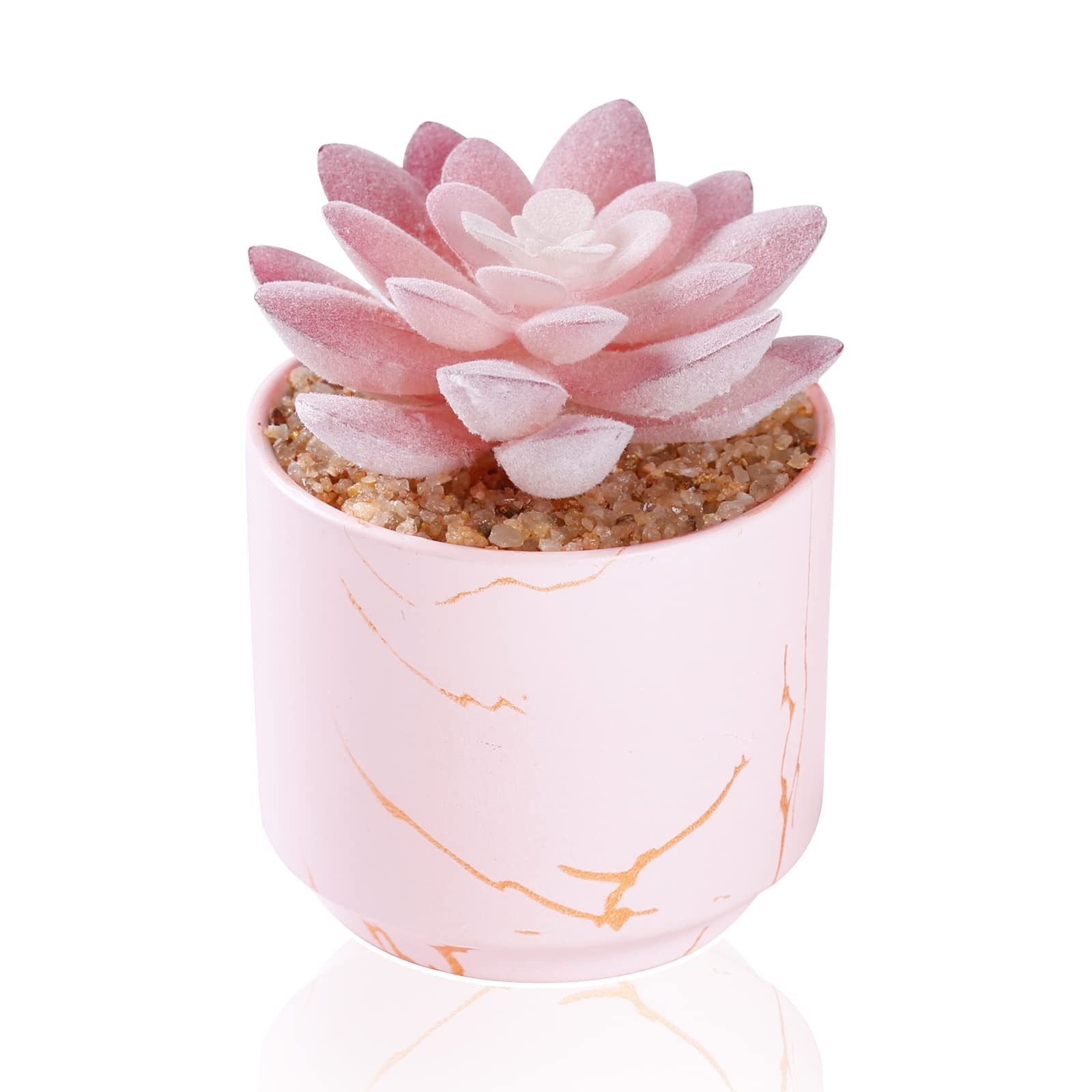 Pink Artificial Succulent Plant Cute Decor for Office Home Modern Aesthetic