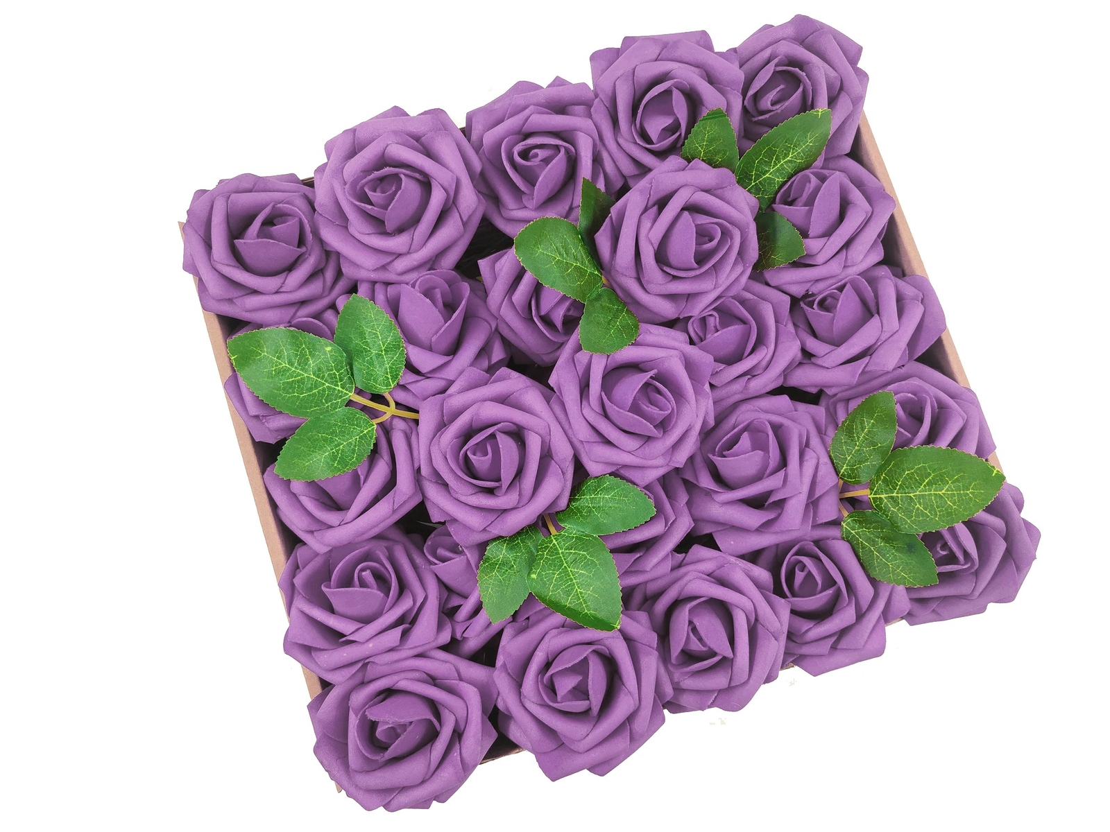 25/50 Foam Rose Artificial Flowers – Bridal Bouquet for Wedding Party Decor
