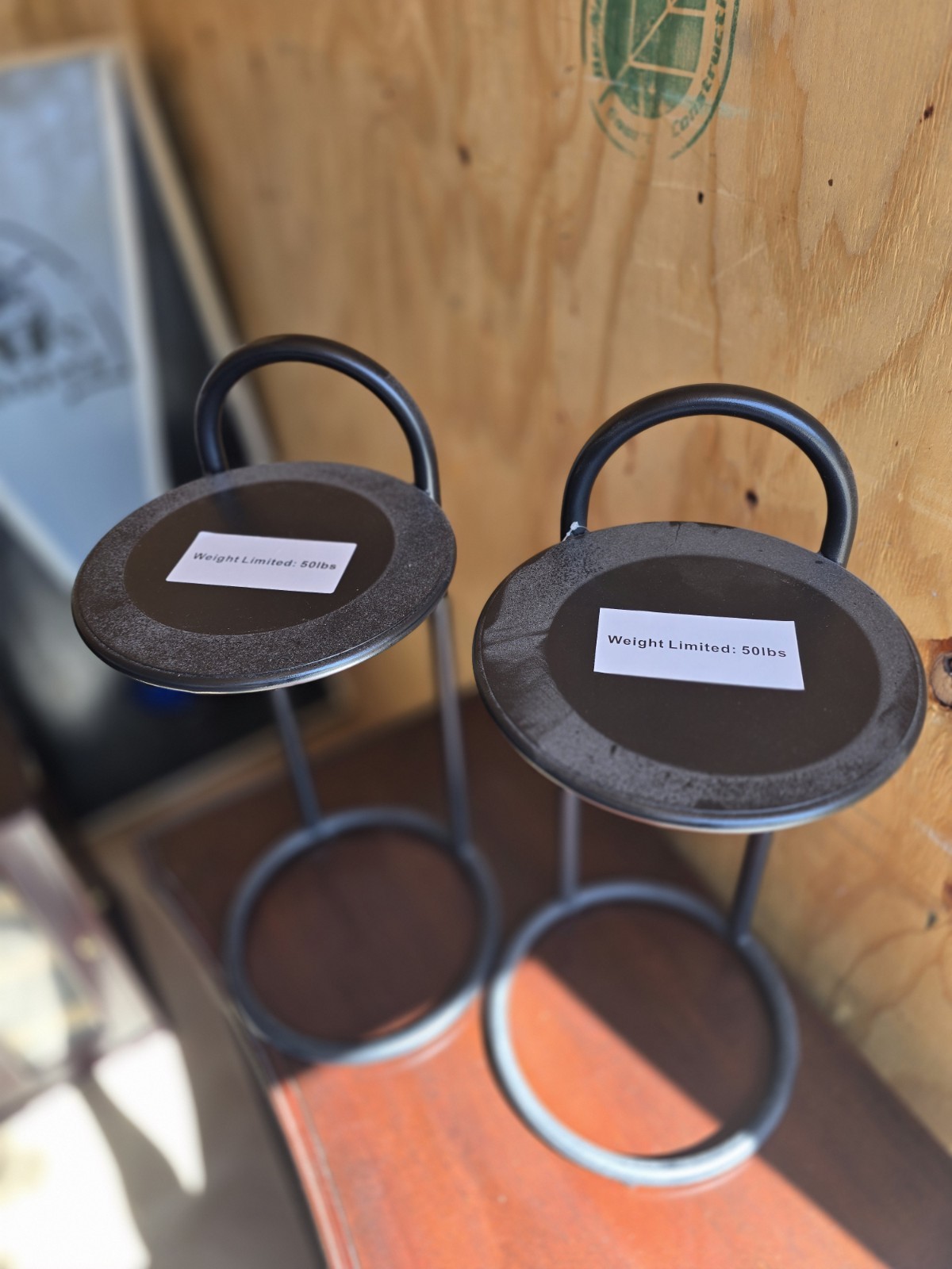 Bundle Deal: Faux Plants Set with TwoMetal Plant Stands – Excellent Condition!