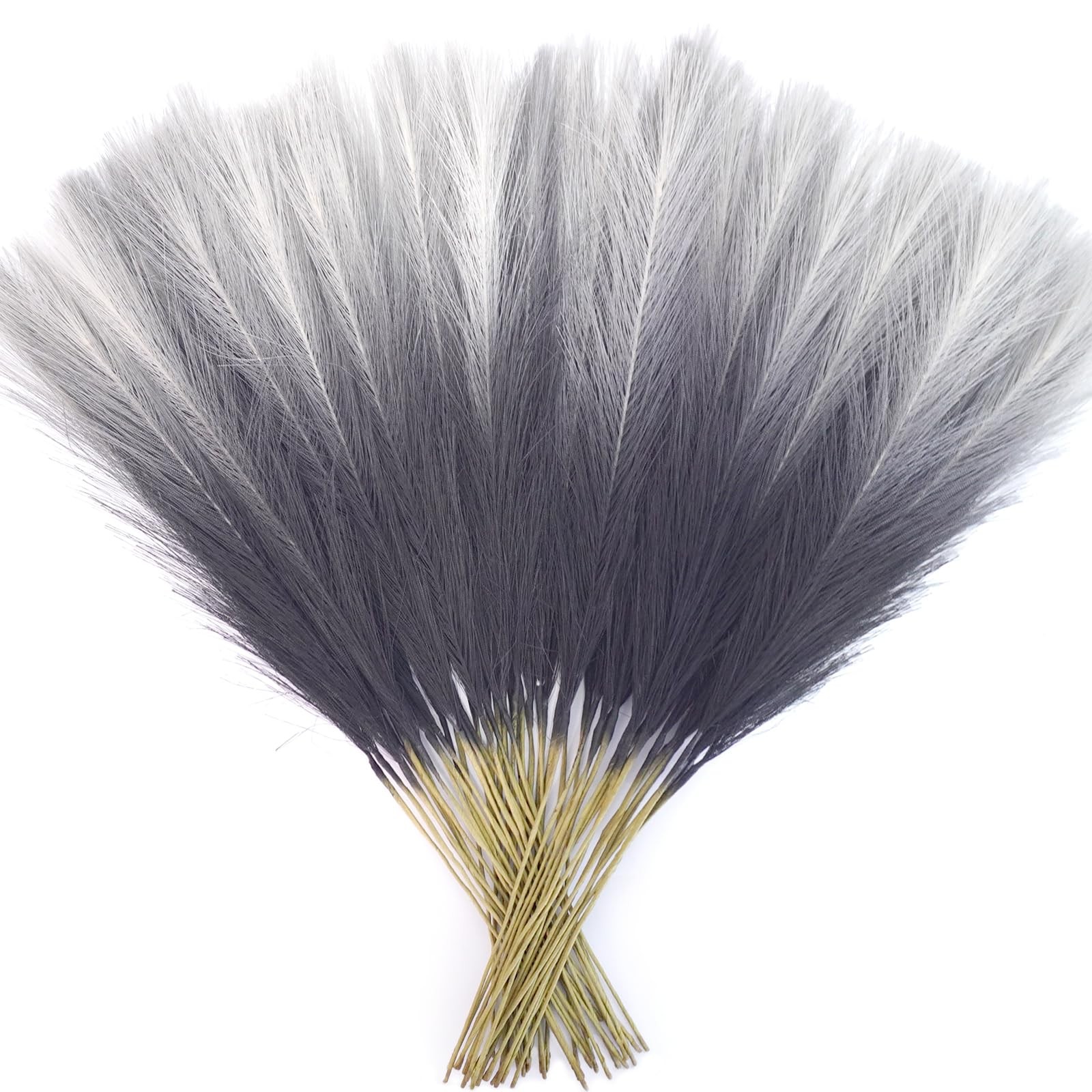 Black Pampas Grass Decor, 50Pcs 21.6 inch Artificial Faux Pompas Grass Small …