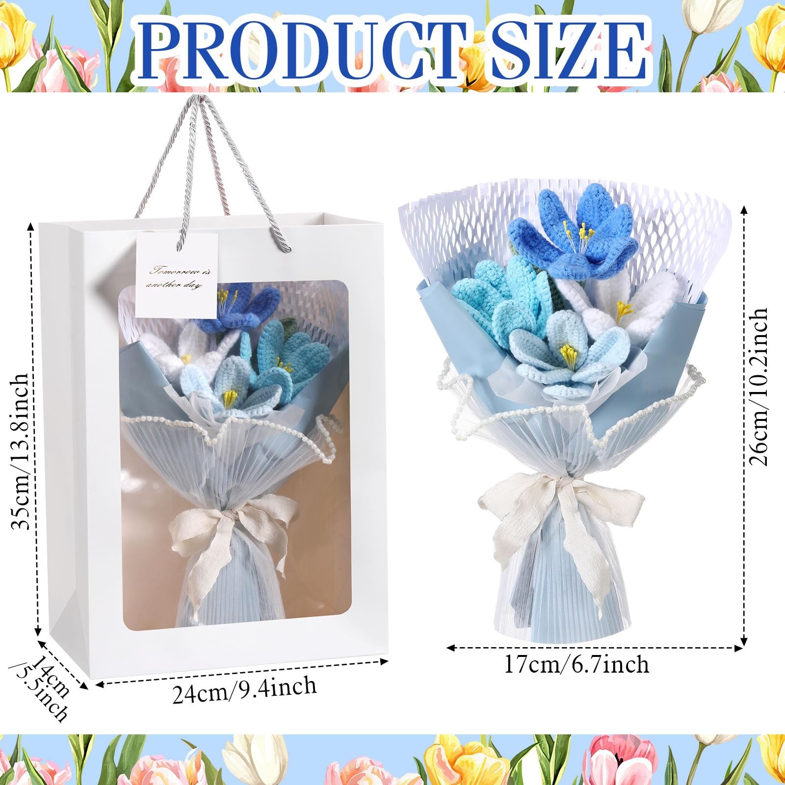 Crochet Flowers Bouquet Gift 2026 Gift for Girlfriend Crochet Tulips Complete…