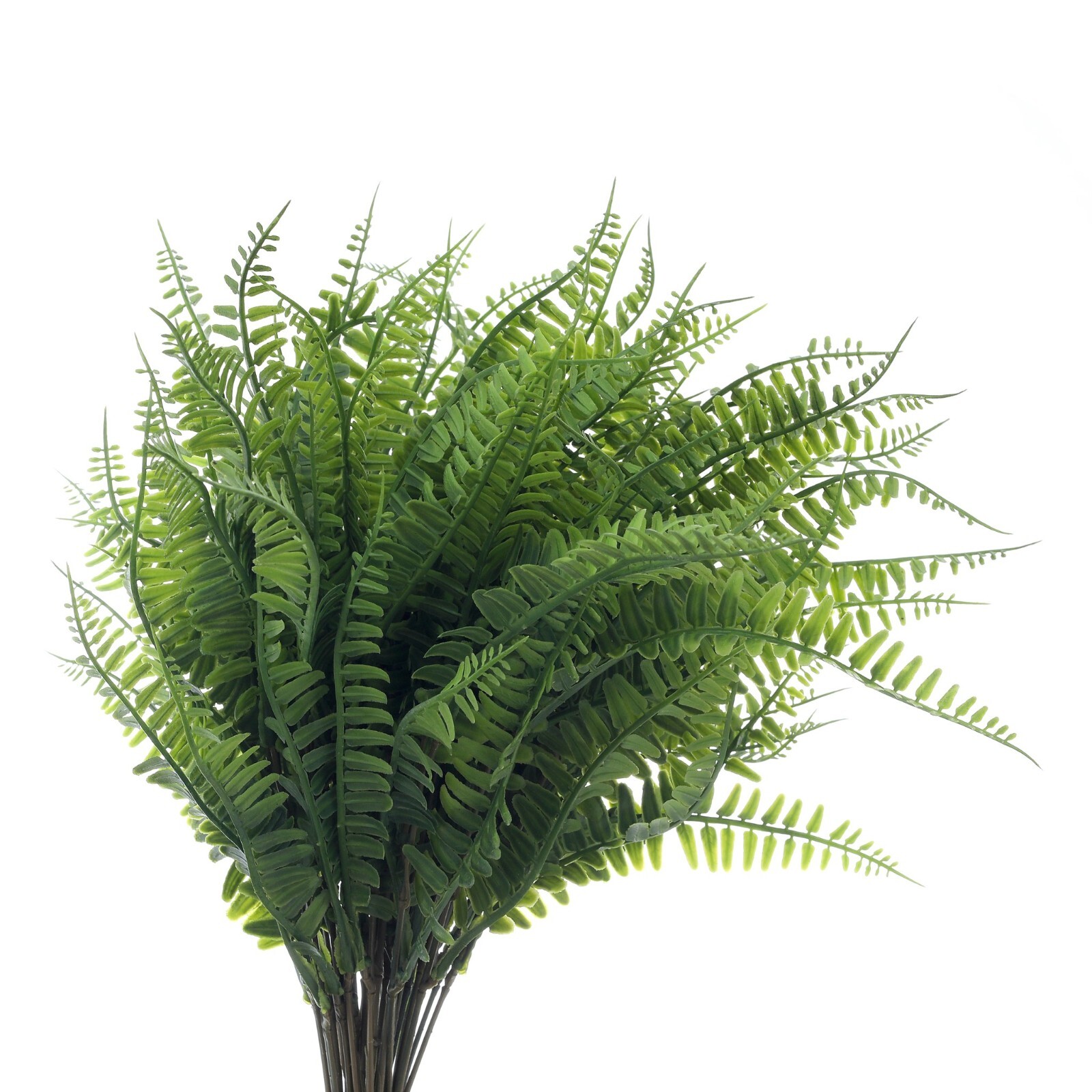 Boston Ferns Artificial Plants Dark Green Bulk Indoor Outdoor Home Decor, 10pcs