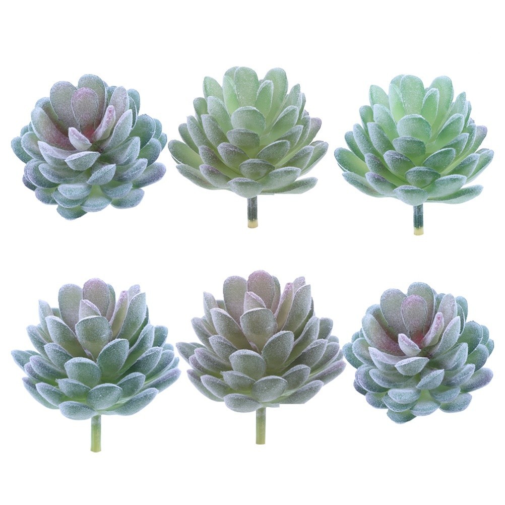 6 Pcs Artificial Simulated Succulent Plants Lifelike Plant Ornaments for Office