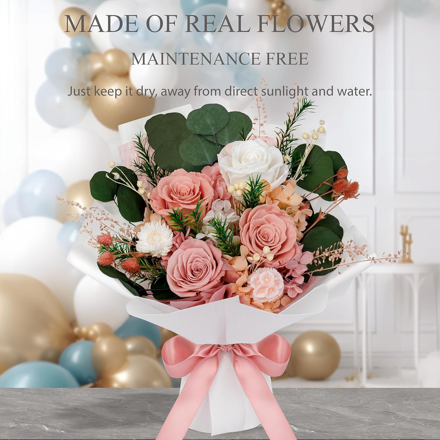 Perfectione Roses 4 Mixed Bouquet Fresh Cut Roses Delivery Mother’s Day Gift