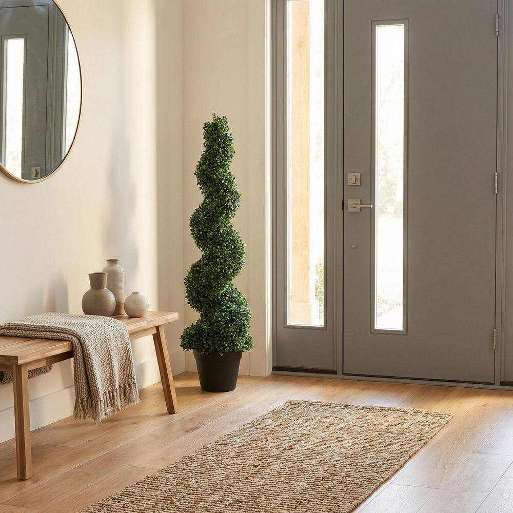 4 Ft. Artificial Boxwood Spiral Topiary Tree